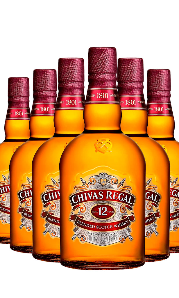 Whisky Chivas Regal 12A 1L - 6 garrafas - A maior variedade de Vinhos,  Espumantes, Champagnes, Desilados para Comprar Online do Brasil